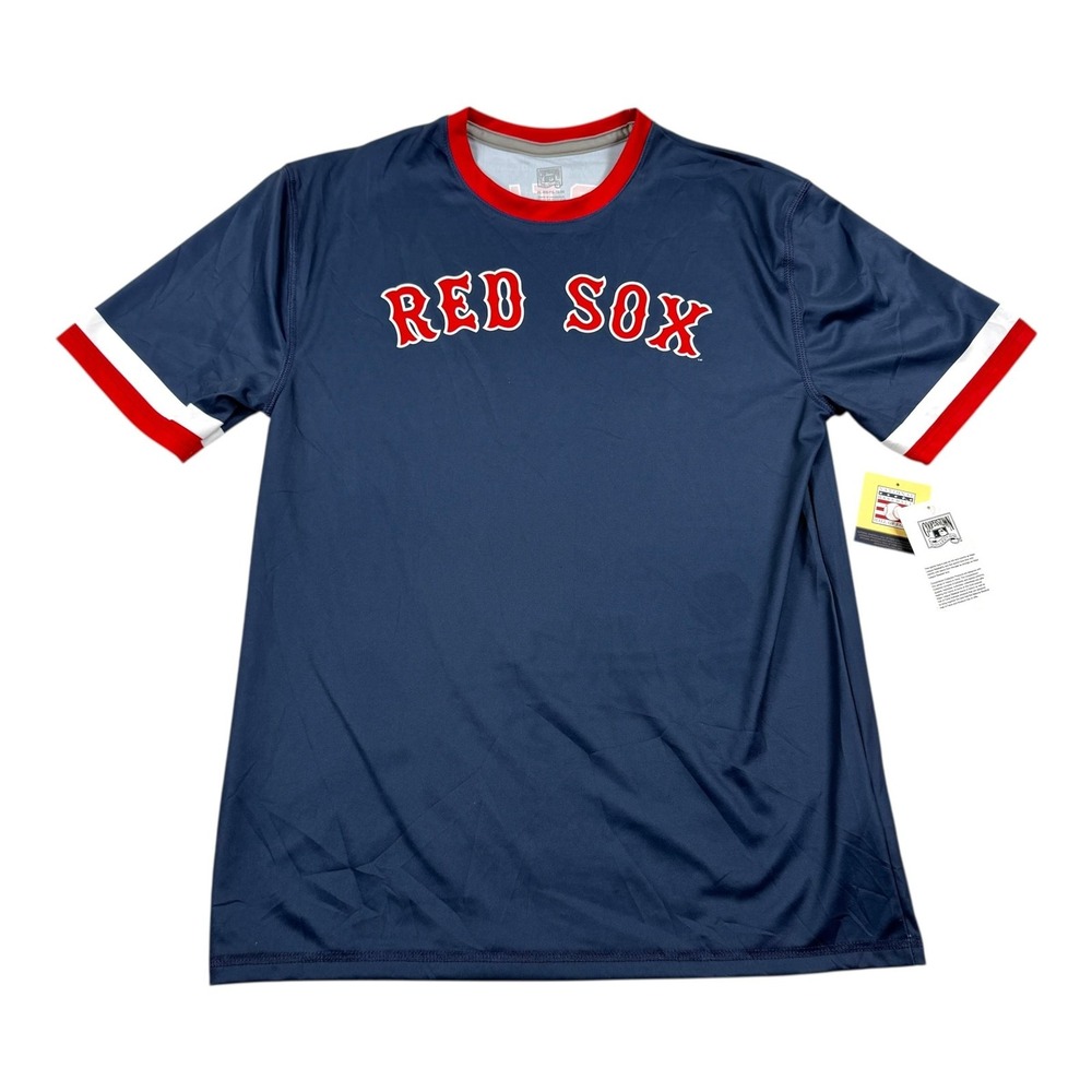 Boston Red Sox Shirt Youth XL Blue Red MLB Baseball David Ortiz 34 Cooperstown